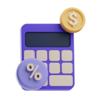 object file calculator tax illustration 3d png