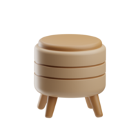 casa mobilia pouf illustrazione 3d png