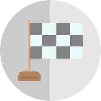 Checkered Flags Vector Icon Design