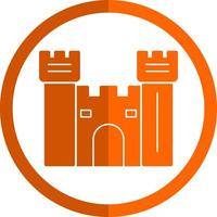 Castle Gate Vector Icon Design