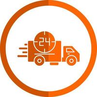 24 Hours Delivery Vector Icon Design