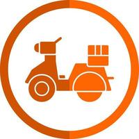 Delivery Scooter Vector Icon Design