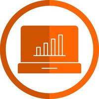 Online Bar Chart Vector Icon Design