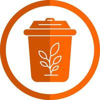 diseño de icono de vector de basura de planta