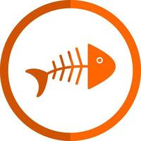 diseño de icono de vector de hueso de pescado