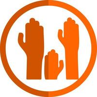 Hands Up Vector Icon Design