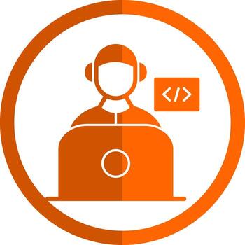 diseño de icono de vector de programador