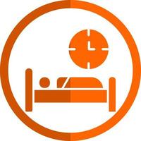 diseño de icono de vector de tiempo de cama