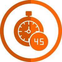 45 Minutes Vector Icon Design