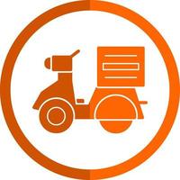 Delivery Bike Vector Icon Design