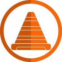 Traffic Cone Vector Icon Design