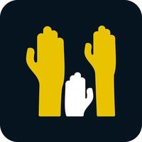 Hands Up Vector Icon Design