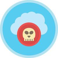 Infected Cloud Vector Icon Design
