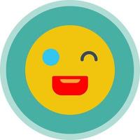 Laugh Wink Vector Icon Design