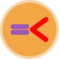 Less Than Equal Vector Icon Design