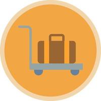 Luggage Cart Vector Icon Design