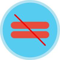 Not Equal Vector Icon Design