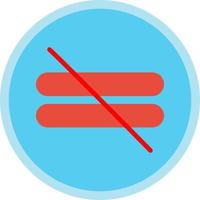 Not Equal Vector Icon Design