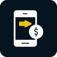 Send Money Mobile Vector Icon Design