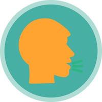 Head Side Cough Vector Icon Design