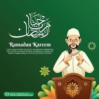 Ramadan Illustration Background vector. Happy Islamic New Hijri Year Banner vector