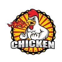 Chicken Mascot For Restaurant logo Inspiration vector