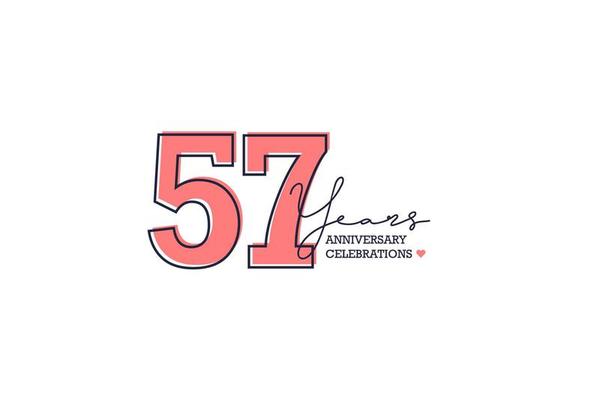 57th Anniversary Vector Art, Icons, and Graphics for Free Download