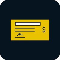 Cheque Vector Icon Design