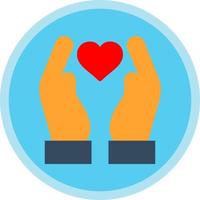 Hand Holding Heart Vector Icon Design