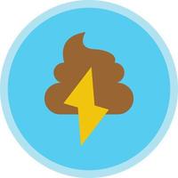 diseño de icono de vector de tormenta de caca