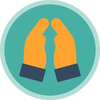 Praying Hands Vector Icon Design