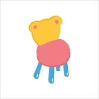 Baby chair in the shape of a bear. Vector illustration.