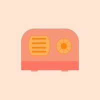 Retro radio, retro radio icon, to listen to the broadcast, broadcasting, communication. Flat design, vector illustration, vector.