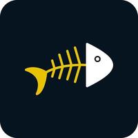 Fish Bone Vector Icon Design