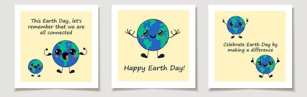 Earth Day. Save Nature. Vector templates for card, poster, banner, flyer