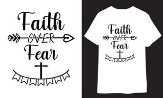 Faith over Fear christian t shirt design vector