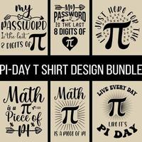 PI Day TShirt Design bundle vector