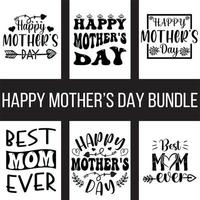 Happy mother's day design bundle vector