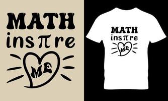 matemáticas instre yo . Pi día t camisa , Ciencias , matemáticas. vector