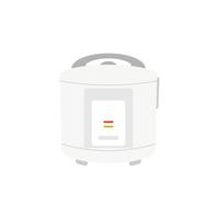 Rice cooker flat design vector illustration isolated on white background