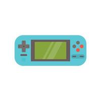 portable game player. Old portable console games. Retro games gadget of the 90s. portable classic console game pad flat design vector illustration