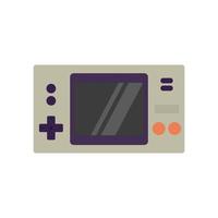 portable game player. Old portable console games. Retro games gadget of the 90s. portable classic console game pad flat design vector illustration