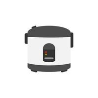 Rice cooker flat design vector illustration isolated on white background