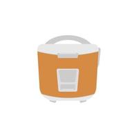 Rice cooker flat design vector illustration isolated on white background