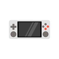 portable game player. Old portable console games. Retro games gadget of the 90s. portable classic console game pad flat design vector illustration