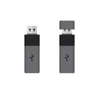 USB flash drive flat design vector illustration isolated on white background. flashdisk vector illustration