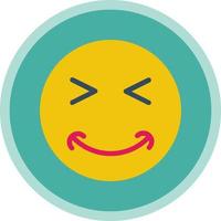 Grin Squint Vector Icon Design