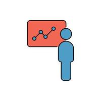 man, growth, business growth presentation icon vector