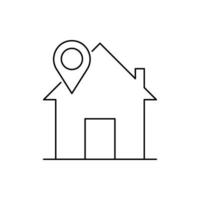 casa, hogar, ubicación alfiler, hogar ubicación icono vector