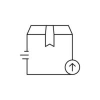 delivery parcel box vector icon